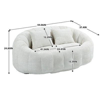 Fauteuil poire paresseux en chenille – Sanzelize Design