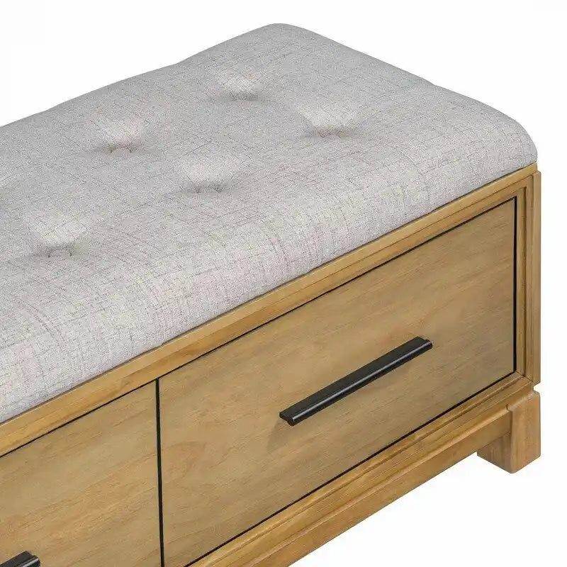 Banc à chaussures avec coussin amovible et rangement dissimulé pour l'entrée et le salon – Sanzelize Design