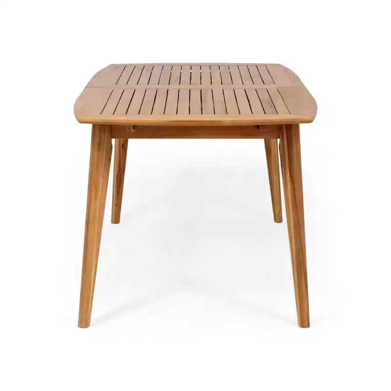 Ensemble de salle à manger d'extérieur 7 pièces extensible avec chaises empilables, table en bois d'acacia – Sanzelize Design