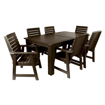 Ensemble de salle à manger d'extérieur 7 pièces, table 107 x 183 cm – Sanzelize Design