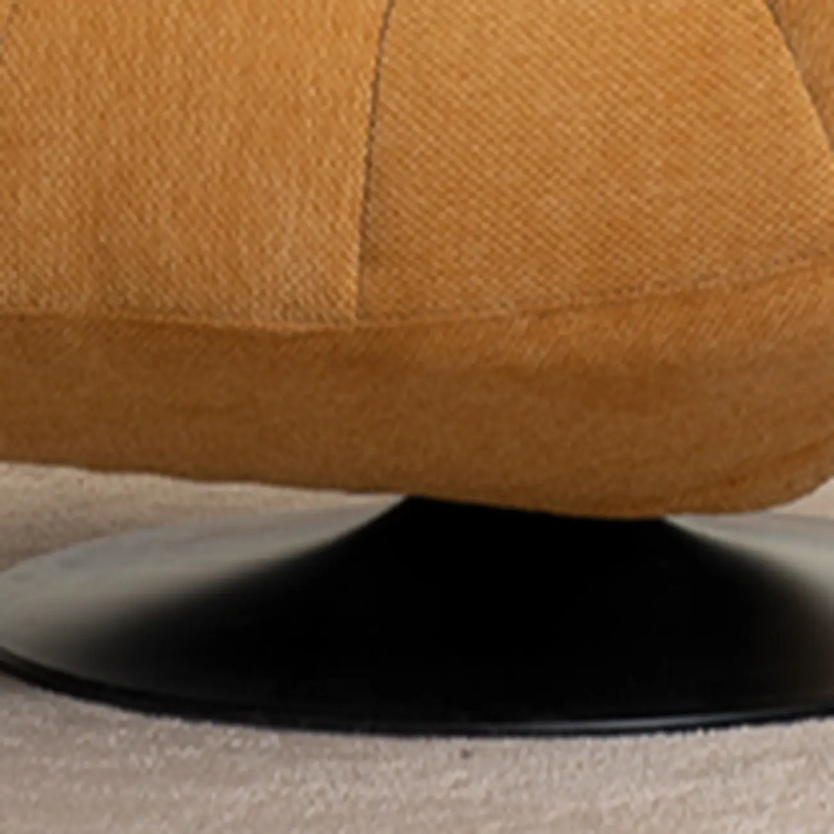 Fauteuil pivotant d'appoint en tissu chenille tufté jaune – Sanzelize Design