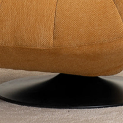 Fauteuil pivotant d'appoint en tissu chenille tufté jaune – Sanzelize Design