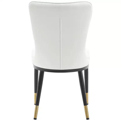 Lot de 6 chaises de salle à manger, modernes, rembourrées, en similicuir, avec haut dossier, pieds en métal – Sanzelize Design