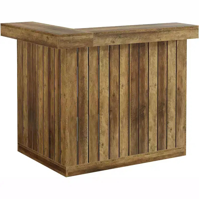 Bar de salon en L, bar à liqueurs d'angle à 4 niveaux avec étagères de rangement et porte-verres à vin pour pub à – Sanzelize Design