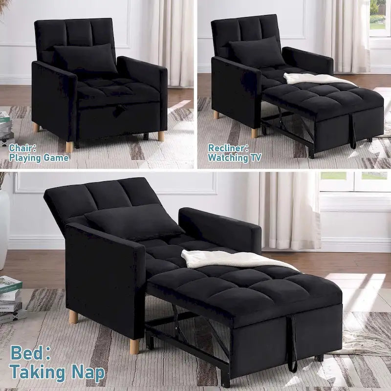 Canapé-Lit Convertible une Place avec Oreiller – Sanzelize Design