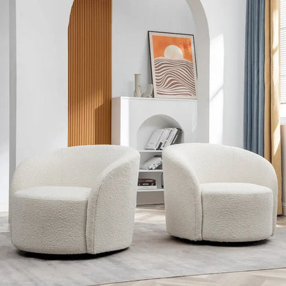 Fauteuil pivotant rembourré de 86 cm de large (lot de 2) – Sanzelize Design