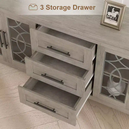 Meuble TV avec tiroirs de rangement, Meuble TV, Table console TV pour salon/chambre à coucher, Armoire de rangement – Sanzelize Design