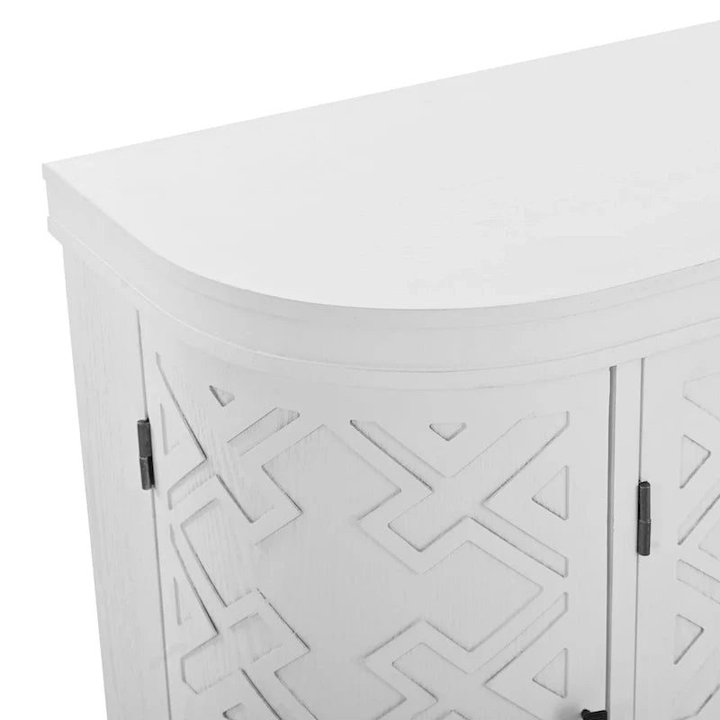 Meuble de rangement d'appoint, buffet en bois avec portes à motif ancien pour couloir, entrée, salon, chambre – Sanzelize Design