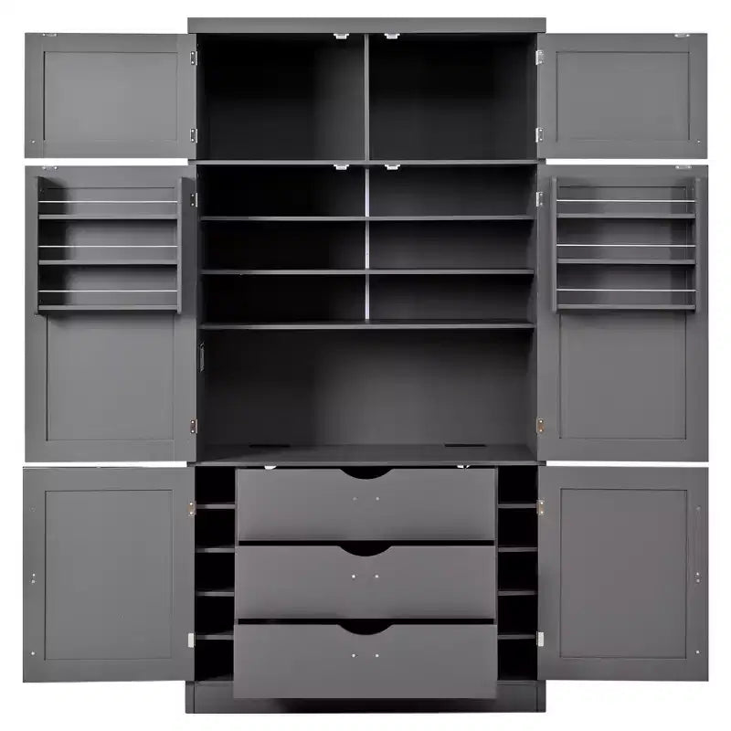 Grand meuble de garde-manger de cuisine avec prises électriques – Sanzelize Design