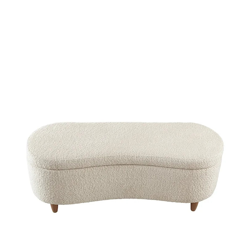 Banc de rangement rabattable Bailey Taupe Boucle – Sanzelize Design