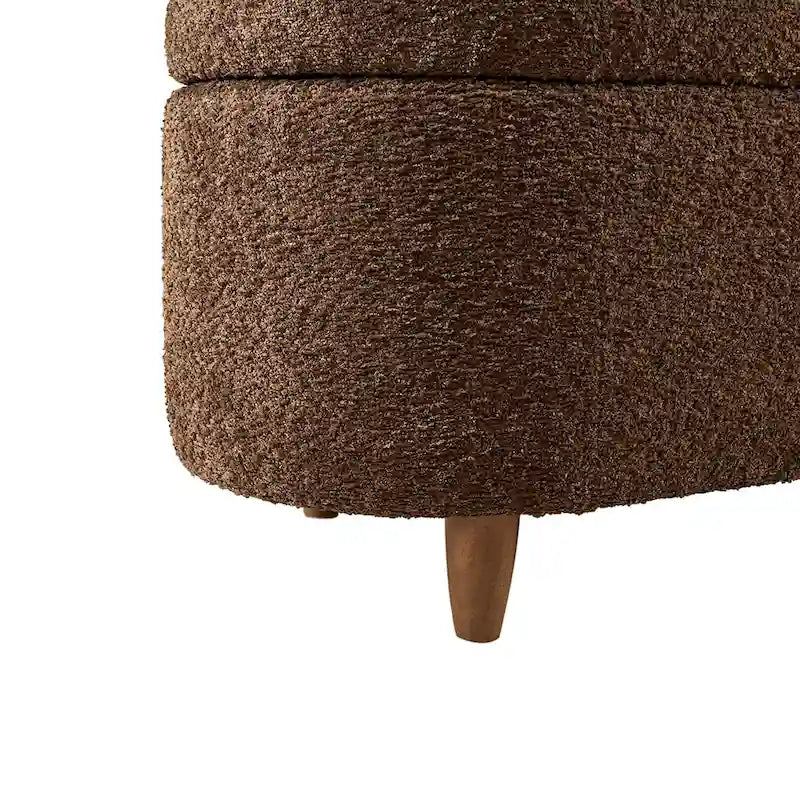 Banc de rangement rabattable Bailey Taupe Boucle – Sanzelize Design