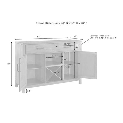 Buffet Roots en finition naturelle - 132 x 46 x 91 cm – Sanzelize Design