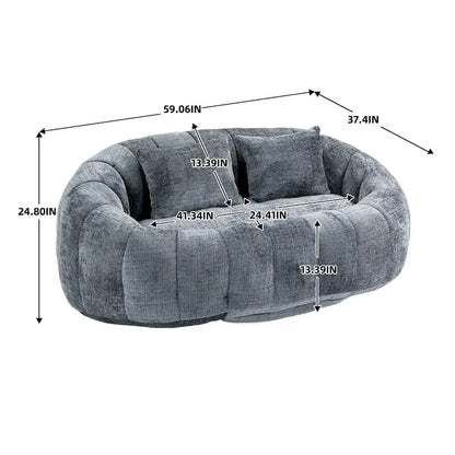 Fauteuil poire paresseux en chenille – Sanzelize Design