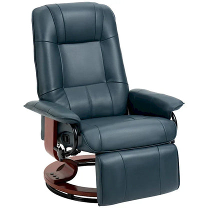 Fauteuil inclinable manuel pivotant en similicuir avec repose-pieds confortable et relaxant – Sanzelize Design