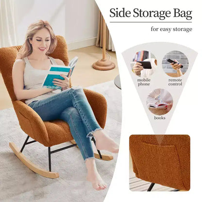 Fauteuil à bascule pour chambre d'enfant, Fauteuil à bascule pour salon pour l'allaitement – Sanzelize Design