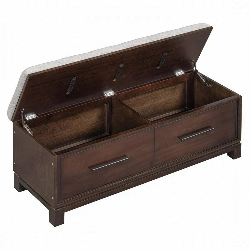 Banc à chaussures avec coussin amovible et rangement dissimulé pour l'entrée et le salon – Sanzelize Design