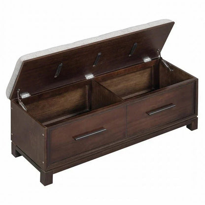 Banc à chaussures avec coussin amovible et rangement dissimulé pour l'entrée et le salon – Sanzelize Design