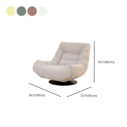 Fauteuil pivotant d'appoint en tissu chenille tufté jaune – Sanzelize Design