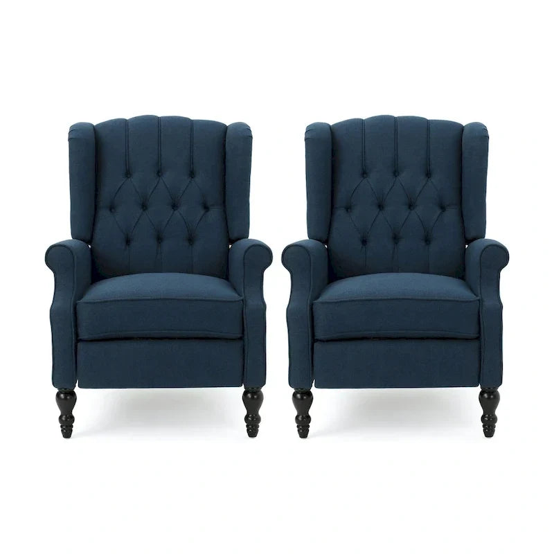 Fauteuils inclinables en tissu touffeté Walter (lot de 2) – Sanzelize Design