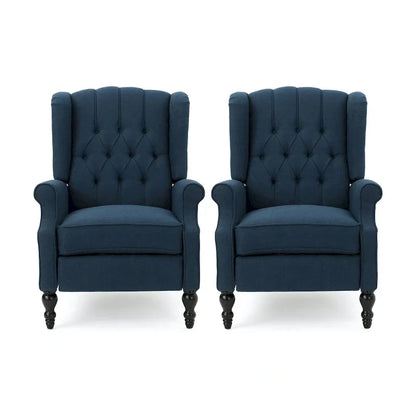 Fauteuils inclinables en tissu touffeté Walter (lot de 2) – Sanzelize Design