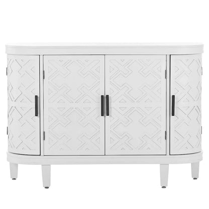 Meuble de rangement d'appoint, buffet en bois avec portes à motif ancien pour couloir, entrée, salon, chambre – Sanzelize Design