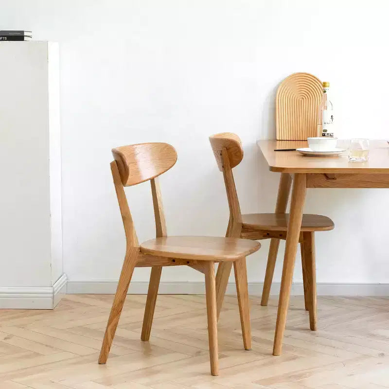 Lot de 4 chaises de salle à manger en bois massif, chaises en bois naturel pour cuisine, salle à manger, salon – Sanzelize Design