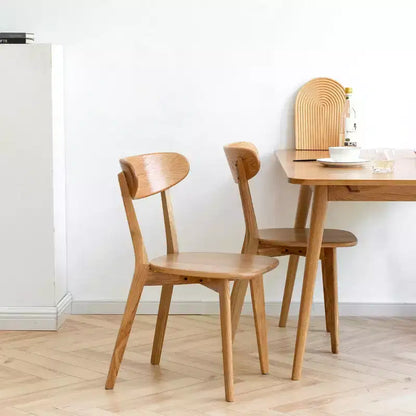 Lot de 4 chaises de salle à manger en bois massif, chaises en bois naturel pour cuisine, salle à manger, salon – Sanzelize Design
