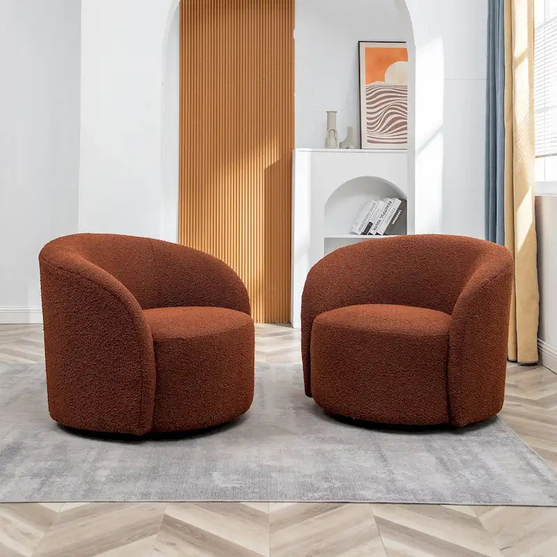 Fauteuil pivotant rembourré de 86 cm de large (lot de 2) – Sanzelize Design