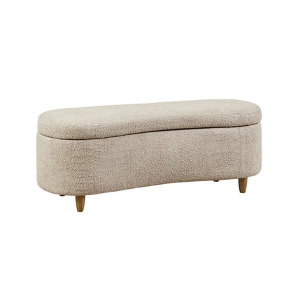 Banc de rangement rabattable Bailey Taupe Boucle – Sanzelize Design