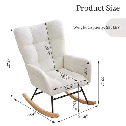 Fauteuil à bascule pour chambre d'enfant, Fauteuil à bascule pour salon pour l'allaitement – Sanzelize Design