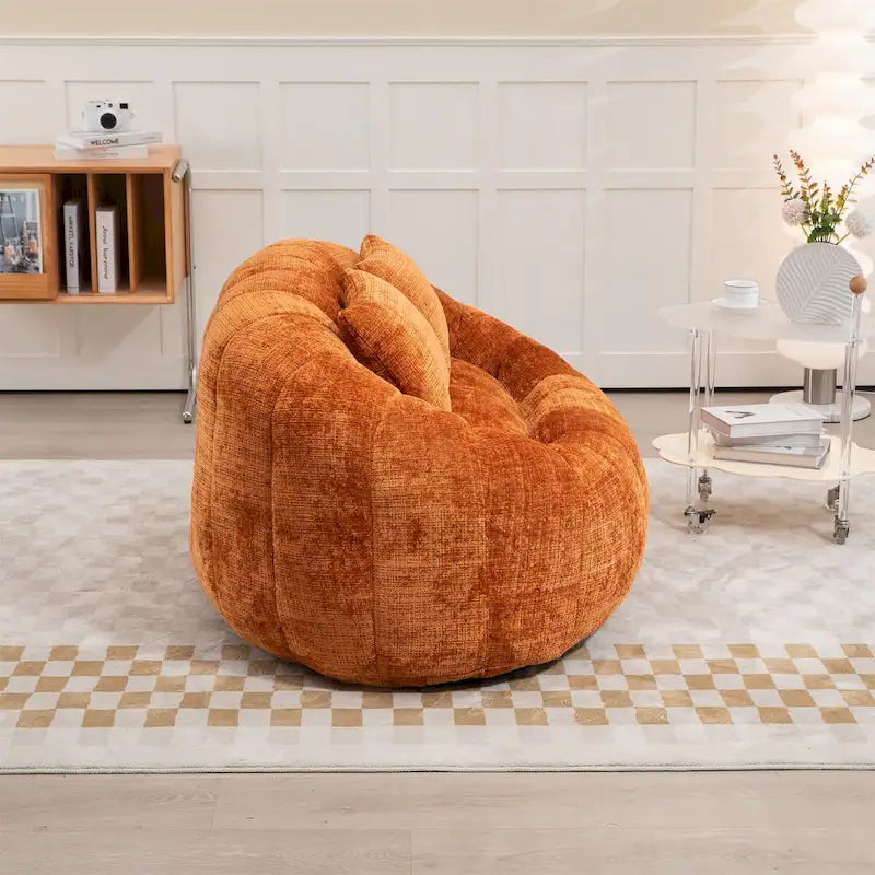 Fauteuil poire paresseux en chenille – Sanzelize Design