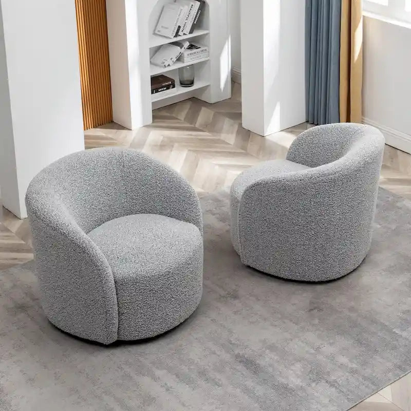 Fauteuil pivotant rembourré de 86 cm de large (lot de 2) – Sanzelize Design
