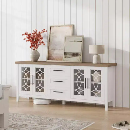 Meuble TV avec tiroirs de rangement, Meuble TV, Table console TV pour salon/chambre à coucher, Armoire de rangement – Sanzelize Design
