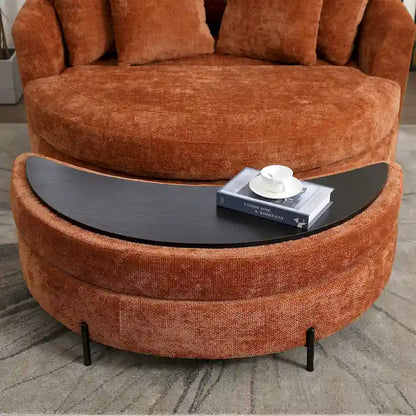 Fauteuil Moderne Rond Avec 5 Coussins Et Pouf Optionnel – Sanzelize Design