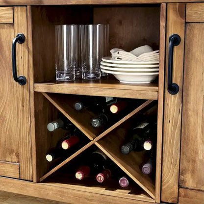 Buffet Roots en finition naturelle - 132 x 46 x 91 cm – Sanzelize Design